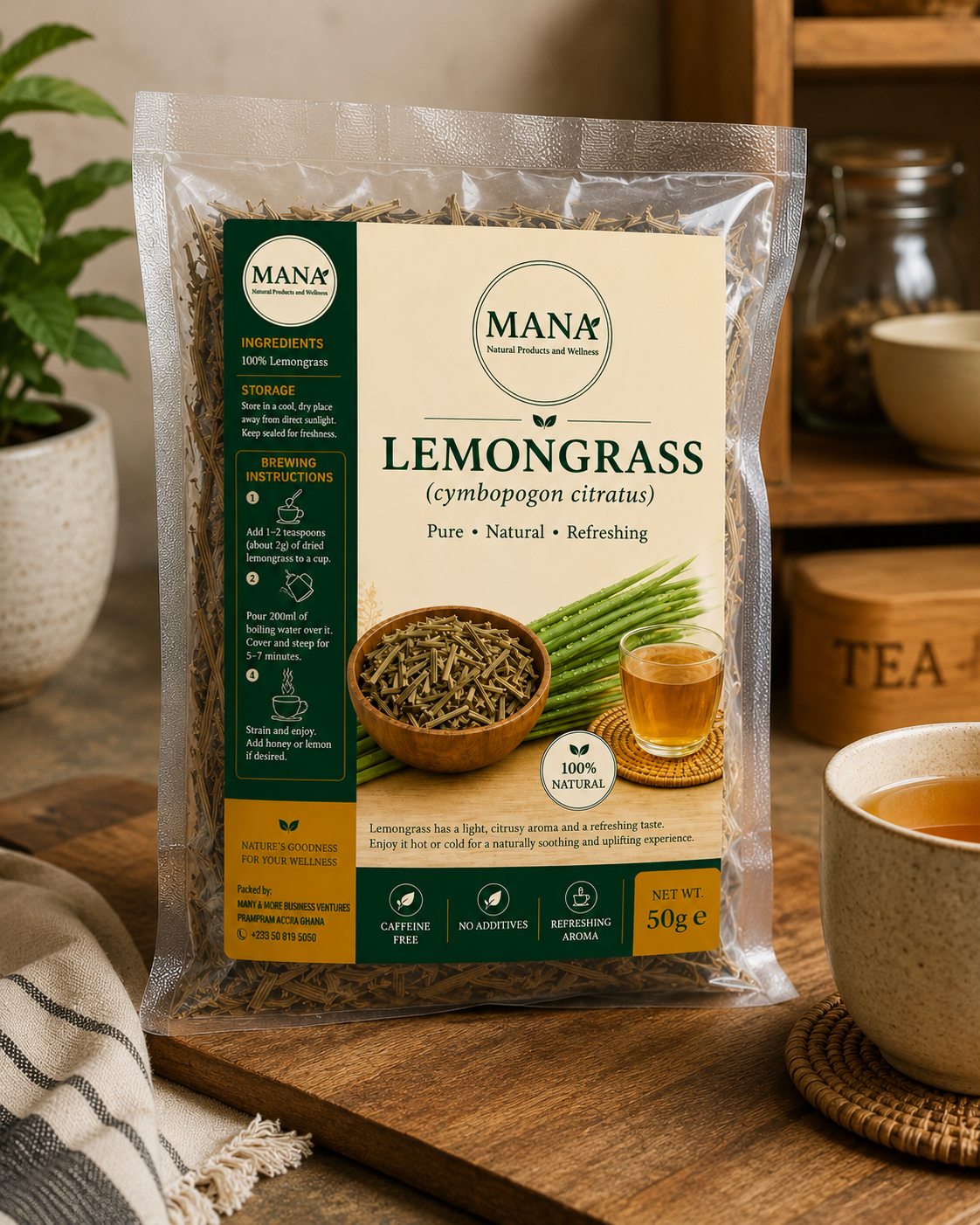 Dried lemongrass tea Leaves by MANA NATURAL PRODUCTS AND WELLNESS — products in Ghana on KUDUPAZAR
